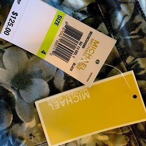 Michael Kors floral grey/white straight ankle jean